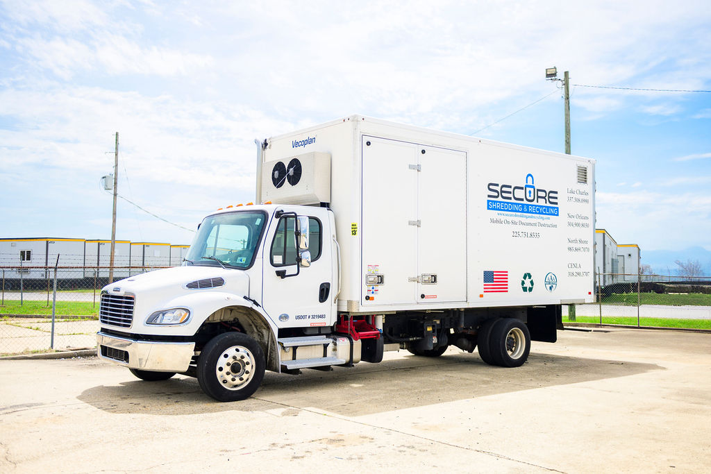 Mobile shredding truck providing professional on-site business document destruction – Secure Shredding & Recycling