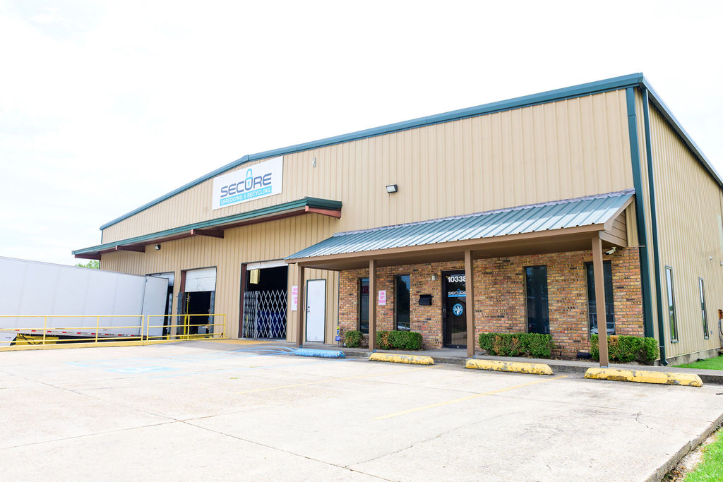 Secure Shredding & Recycling facility for confidential document destruction and e-waste recycling