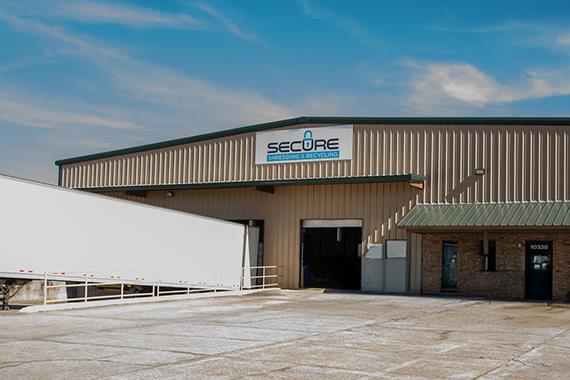 Secure Shredding & Recycling facility for convenient drop-off document shredding services